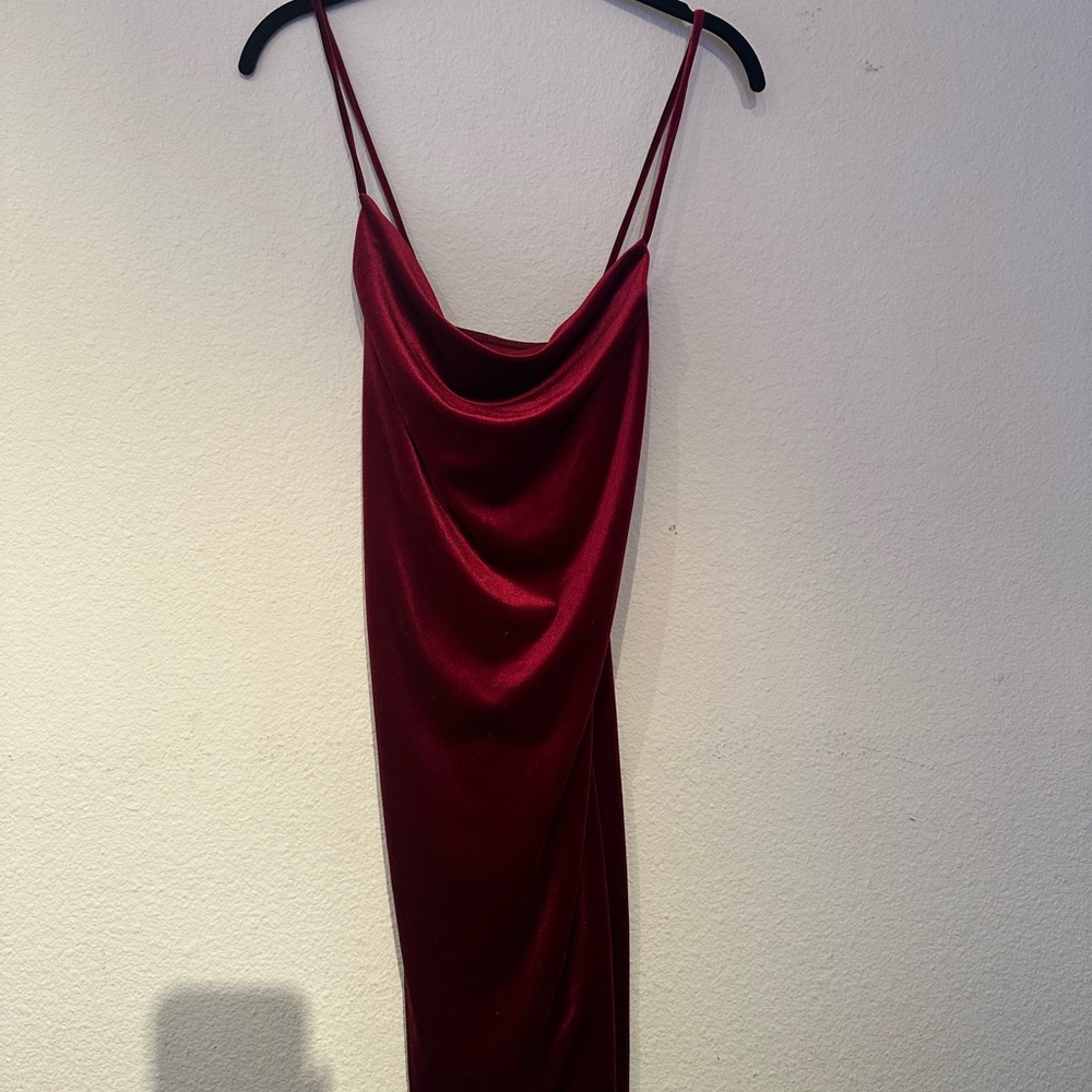 Elegant Burgundy Slip Dress